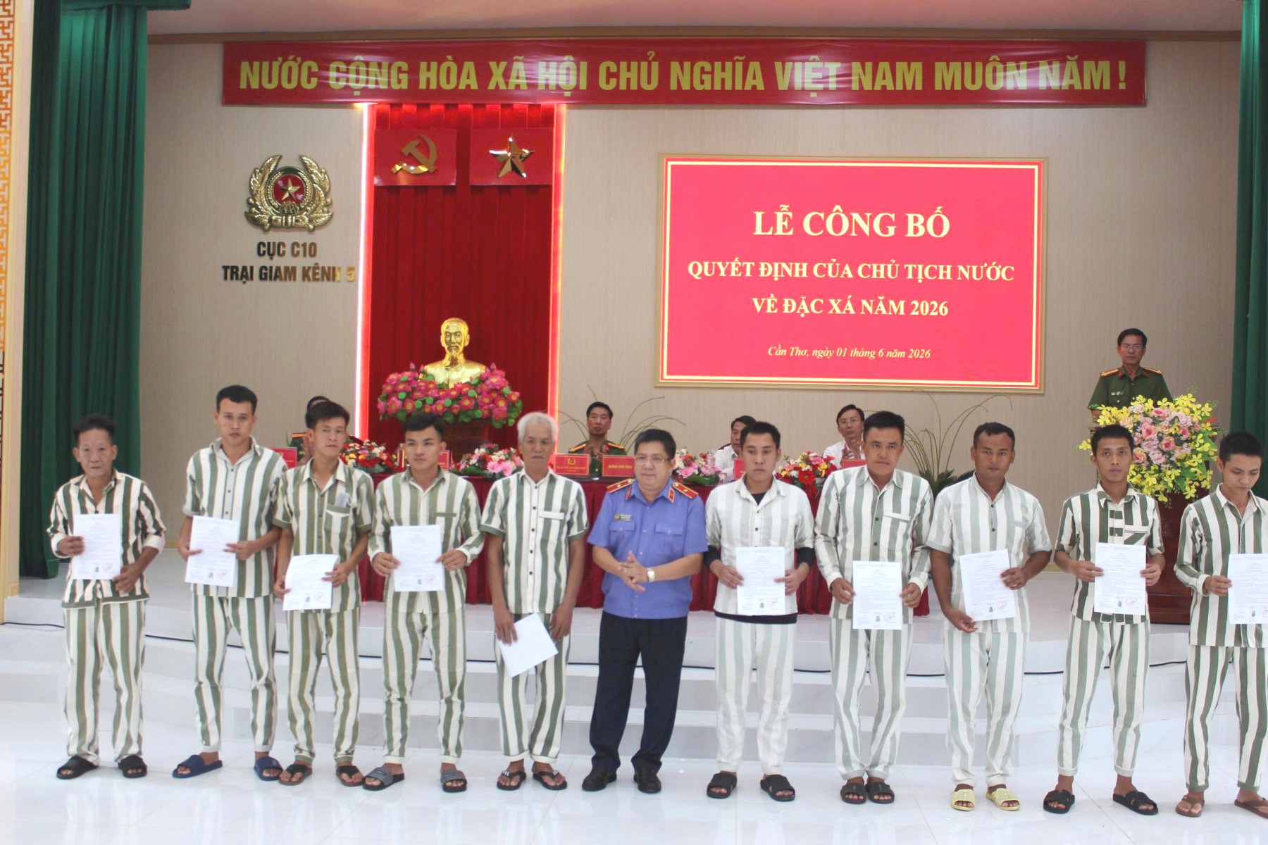 Công bố Quyết định đặc xá năm 2026 tại Trại giam Kênh 5