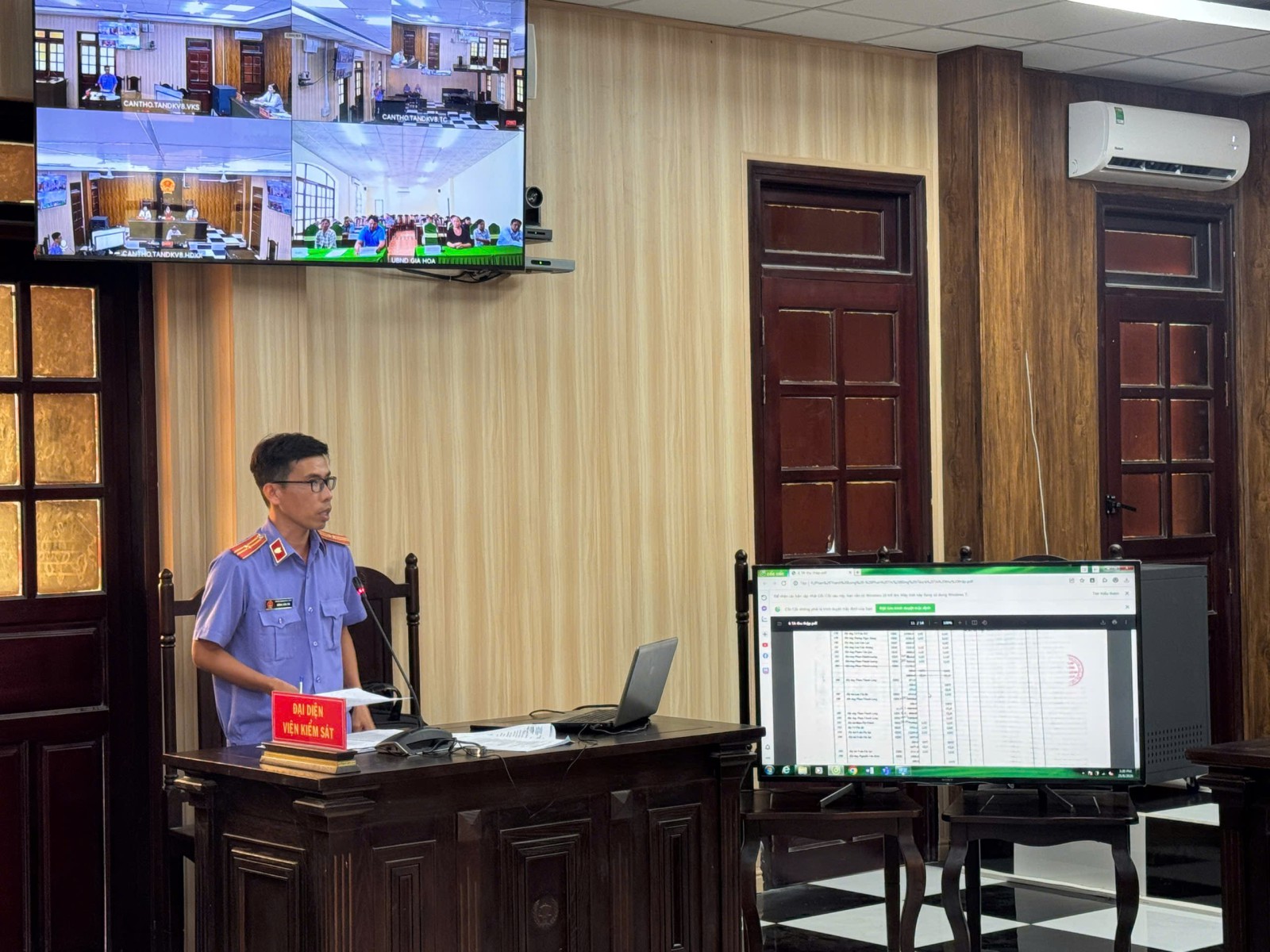 VKSND Khu vực 8 - Cần Thơ tổ chức phiên tòa dân sự rút kinh nghiệm trực tuyến 