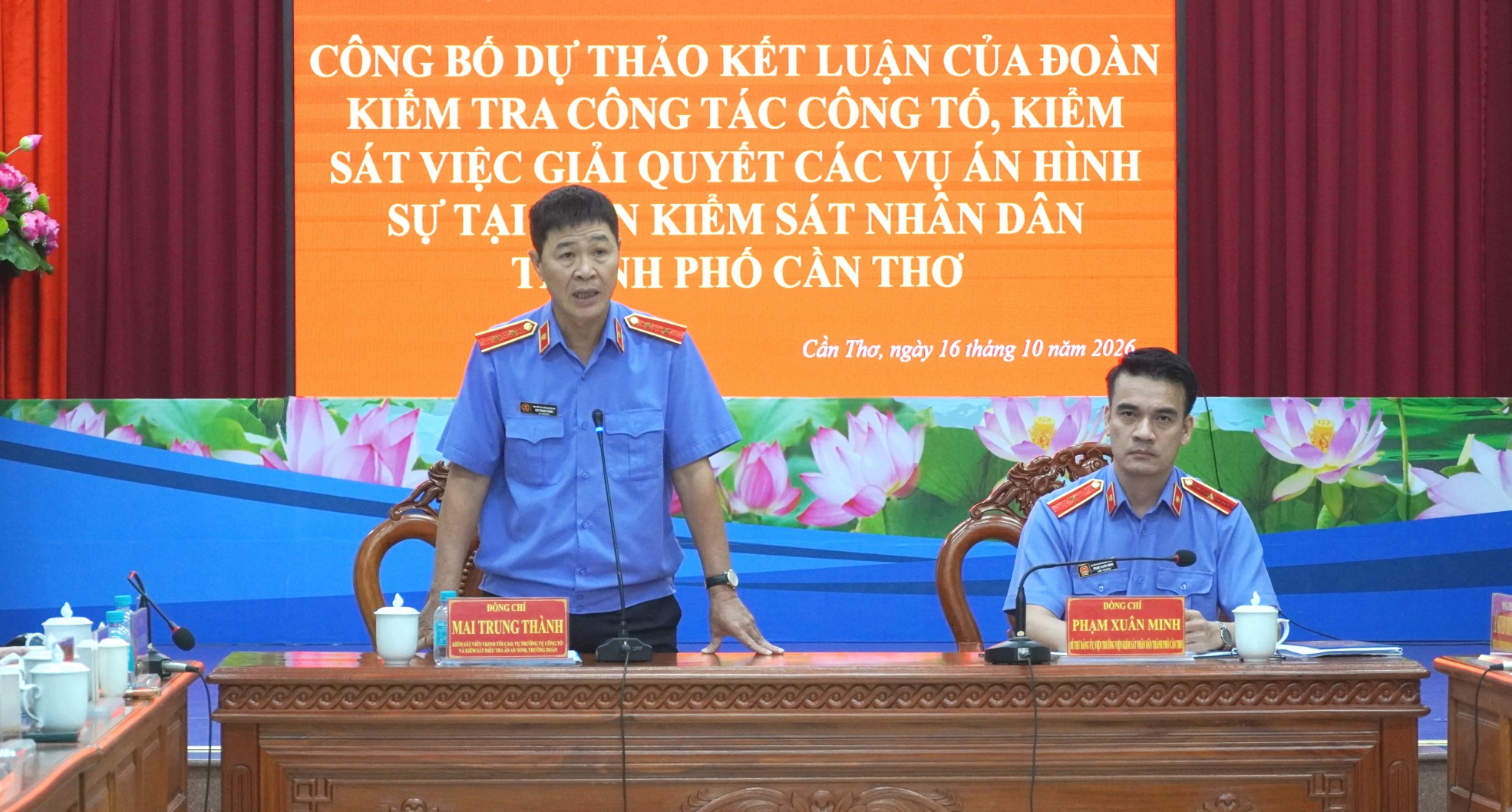 VKSND tối cao công bố dự thảo kết luận kiểm tra công tác công tố và kiểm sát án hình sự tại Cần Thơ