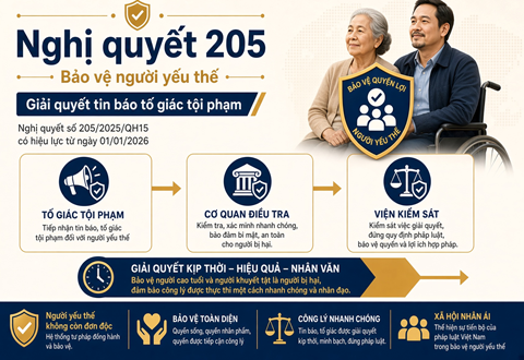 Bảo vệ người yếu thế ngay từ khâu giải quyết nguồn tin về tội phạm
