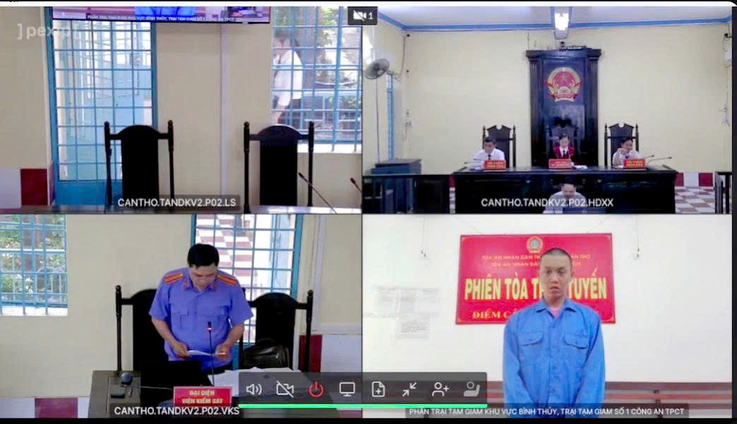 VKSND Khu vực 2 - Cần Thơ chú trọng trình chiếu chứng cứ tại phiên toà trực tuyến