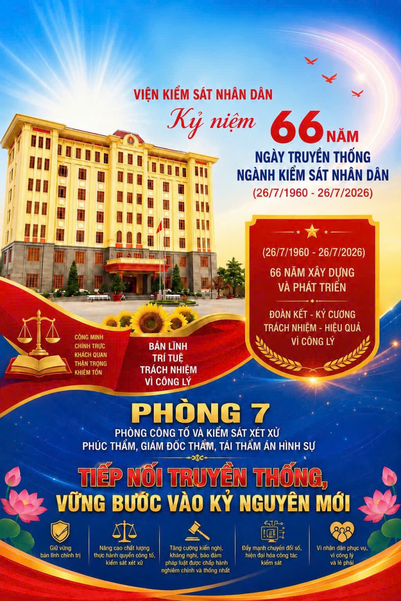 Phòng 7, VKSND thành phố Cần Thơ - Tiếp nối truyền thống, vững bước vào kỷ nguyên mới