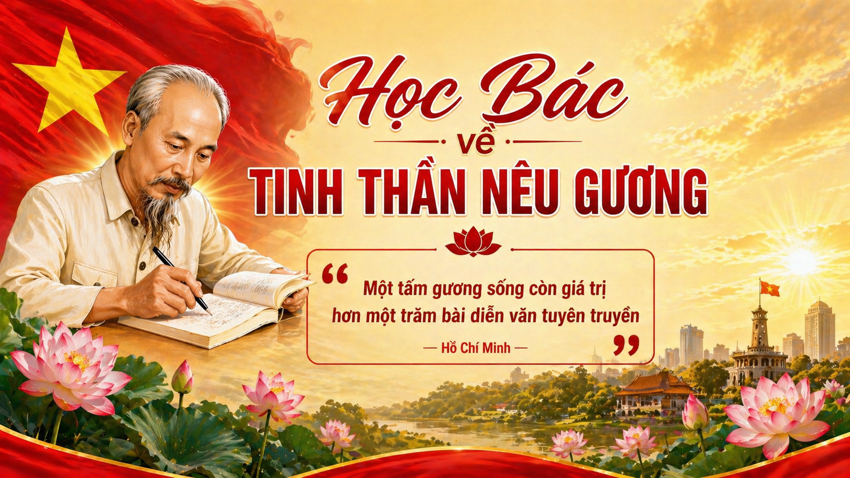 Học Bác về tinh thần nêu gương