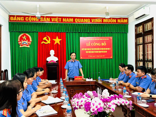 Thành lập Chi bộ VKSND Khu vực 11 trực thuộc Đảng ủy VKSND  thành phố Cần Thơ