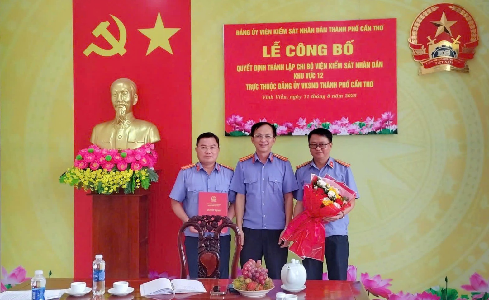 Đồng chí Lê Văn Meo, Viện trưởng VKSND Khu vực 12 được chỉ định làm Bí thư Chi bộ VKSND Khu vực 12 - Cần Thơ