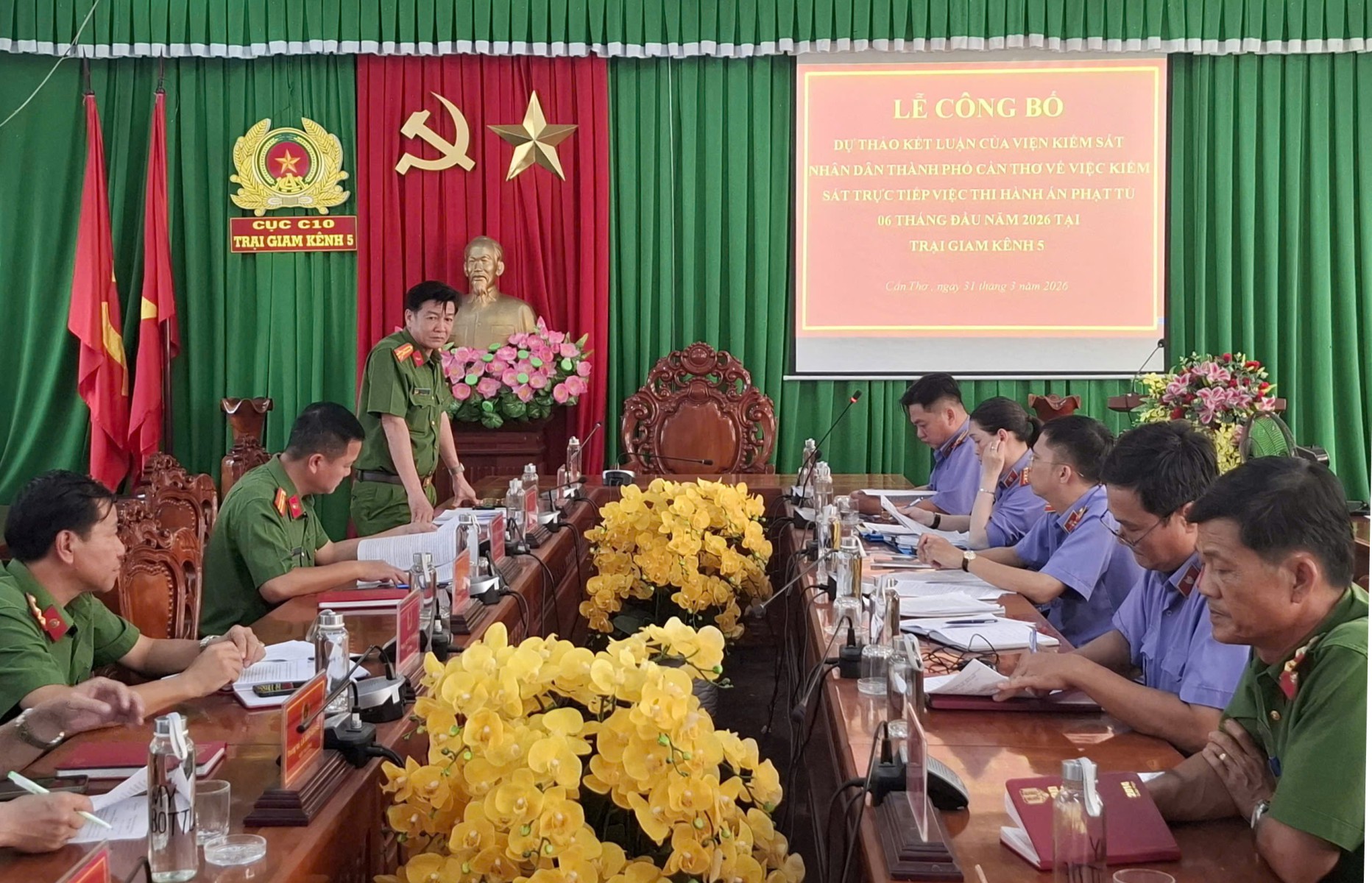 VKSND thành phố Cần Thơ trực tiếp kiểm sát việc thi hành án phạt tù tại Trại giam Kênh 5