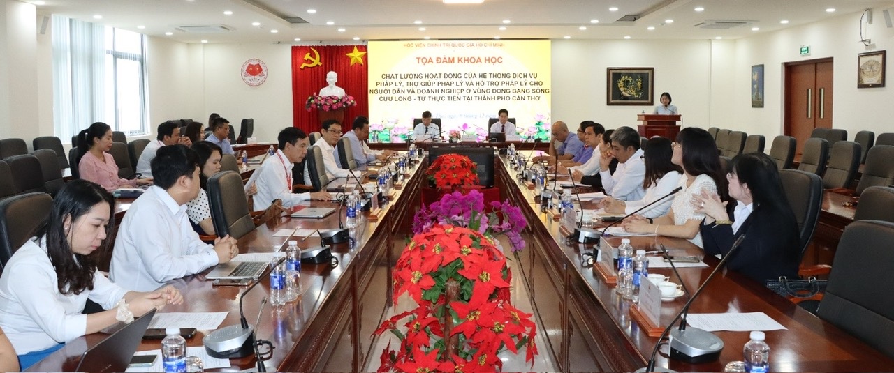 Tọa đàm “Nâng cao chất lượng hoạt động của hệ thống dịch vụ pháp lý, trợ giúp pháp lý và hỗ trợ pháp lý cho người dân và doanh nghiệp ở vùng đồng bằng sông Cửu Long”