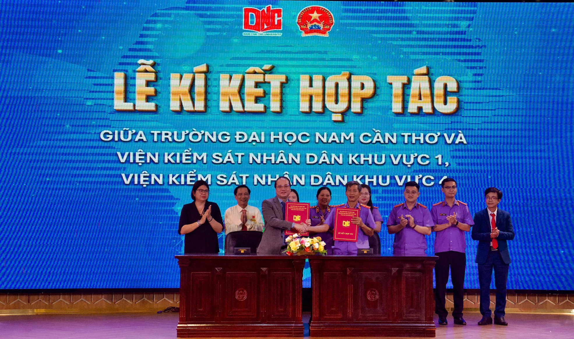 Lễ ký kết thoả thuận hợp tác giữa Viện kiểm sát nhân dân Khu vực 1, Khu vực 4 - Cần Thơ với Trường Đại học Nam Cần Thơ