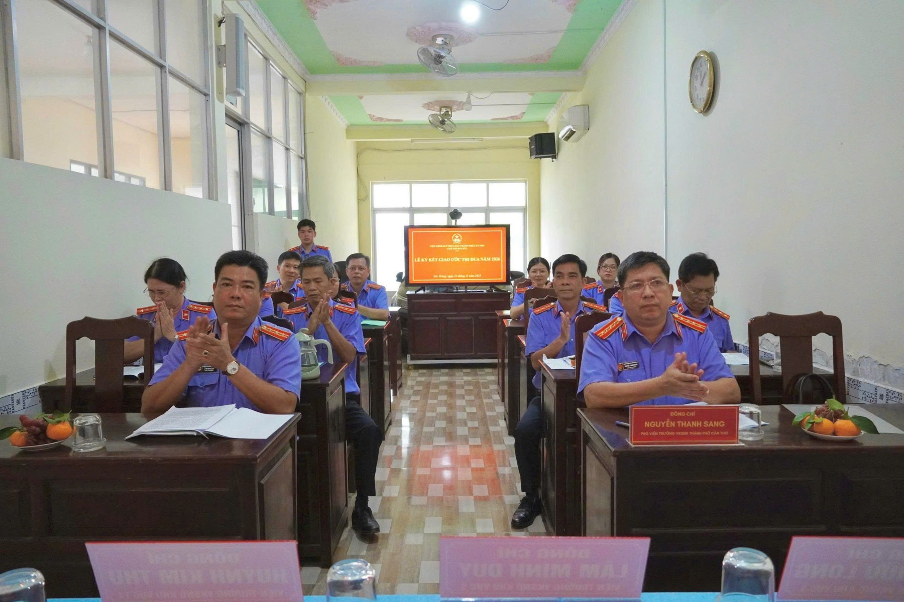 Cụm thi đua số 1 VKSND thành phố Cần Thơ tổ chức Lễ ký kết Giao ước thi đua năm 2026