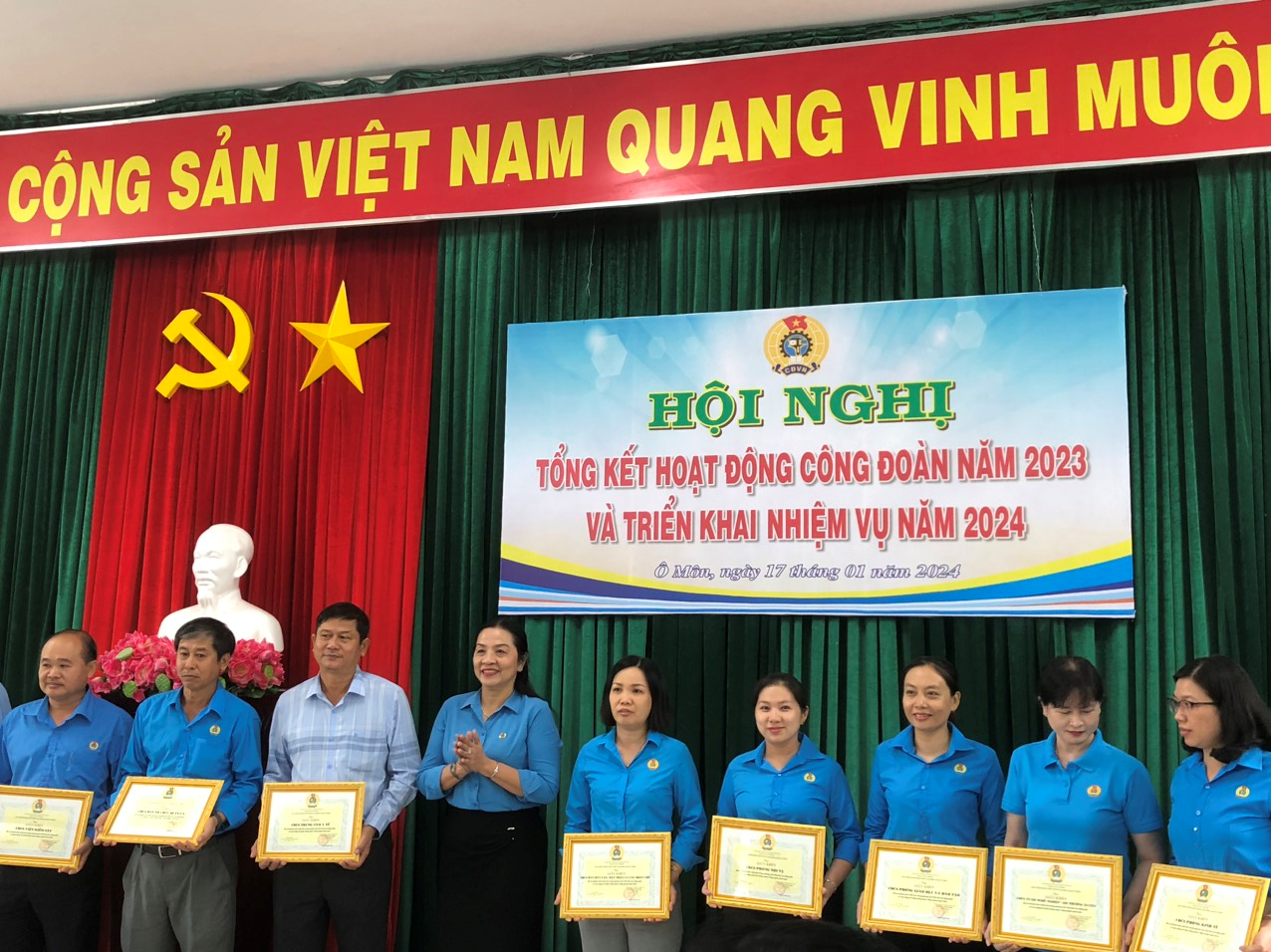 Công đoàn cơ sở Viện kiểm sát nhân dân quận Ô Môn có thành tích xuất sắc trong phong trào công đoàn năm 2023