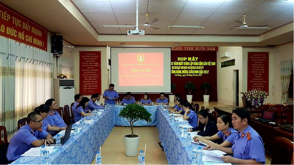 Viện kiểm sát nhân dân quận Cái Răng triển khai nhiệm vụ công tác năm 2017