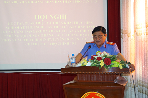 Đảng bộ Viện kiểm sát nhân dân thành phố Cần Thơ triển khai Nghị quyết Hội nghị lần thứ 4 Ban chấp hành Trung ương Đảng khóa XII
