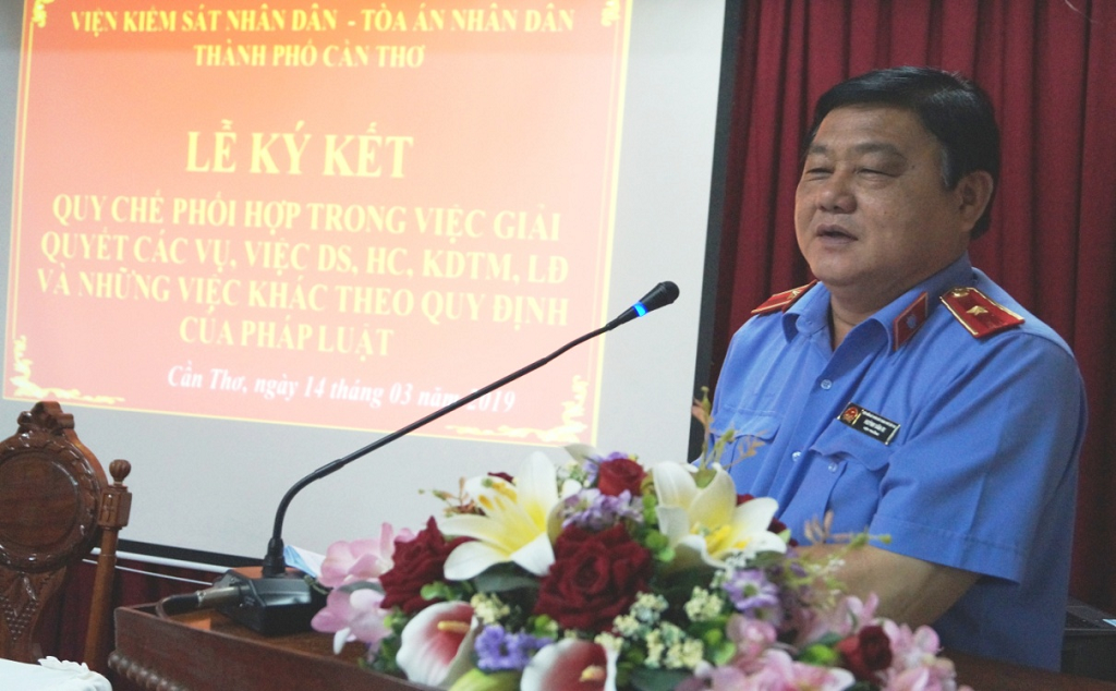 Viện kiểm sát và Tòa án nhân dân thành phố Cần Thơ ký kết quy chế phối hợp liên ngành