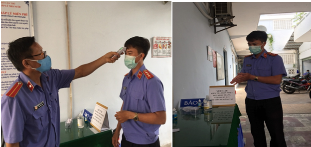 Viện kiểm sát nhân dân quận Ninh Kiều tăng cường phòng, chống dịch Covid-19