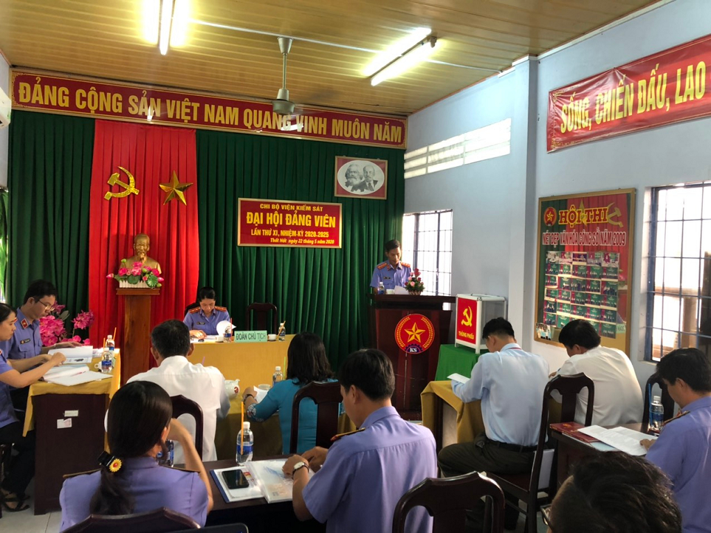 Đại hội Đảng viên Chi bộ Viện kiểm sát nhân dân quận Thốt Nốt lần thứ XI, nhiệm kỳ 2020- 2025